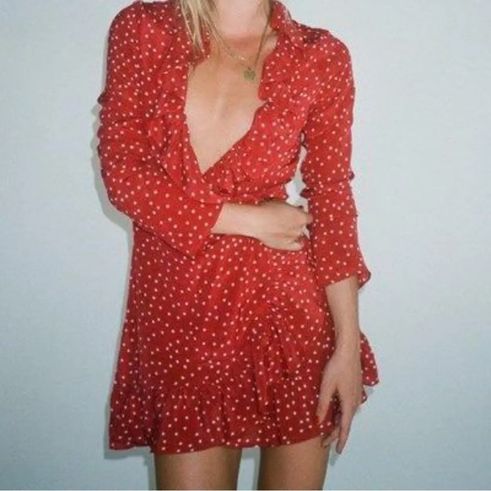 Realisation Par Red Polka Dot dress Alexandra